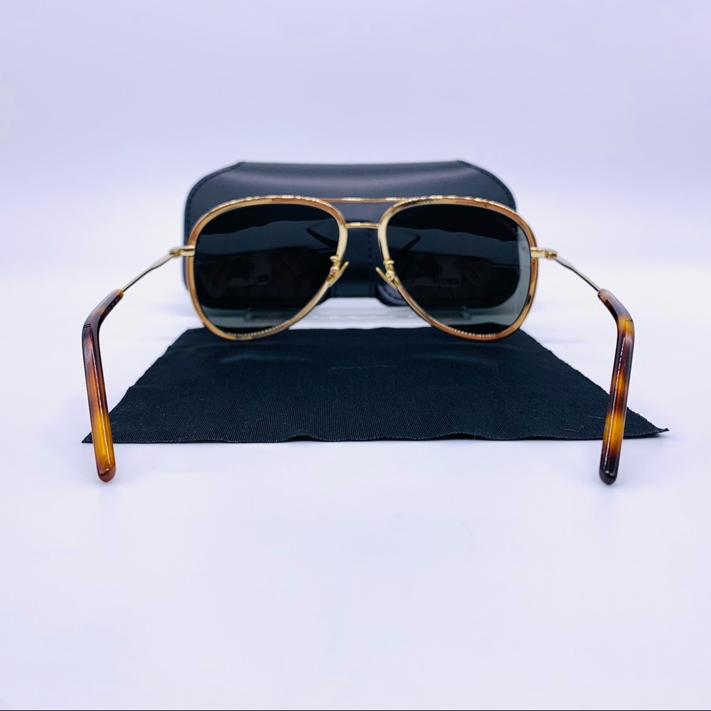 Saint Laurent SL294 Aviator Sunglasses Havana Gold - Picture 6 of 16